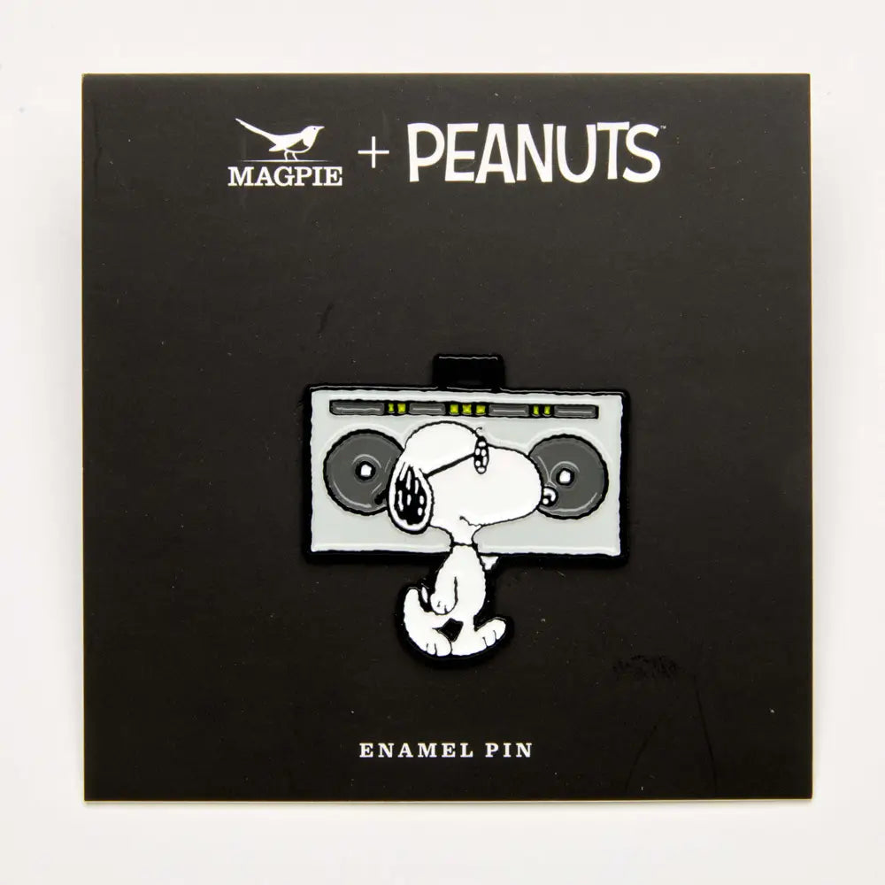 Boombox Music is Life - Peanuts Snoopy Enamel Pin Badge