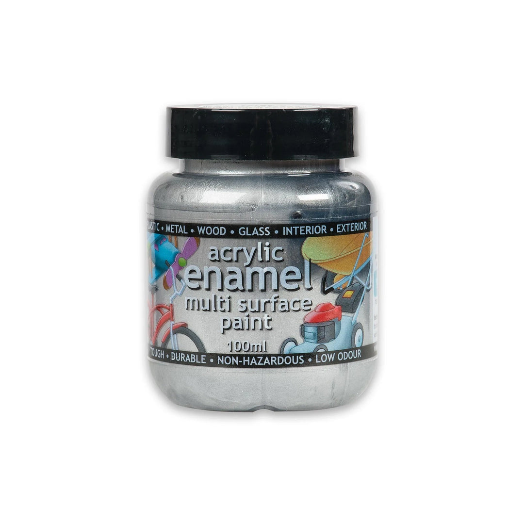 100ml Acrylic Enamel Paint - Silver