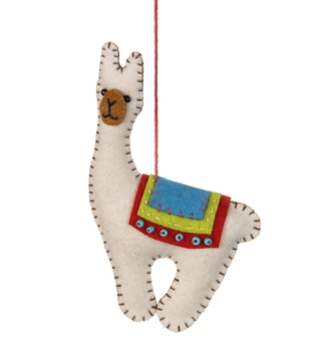 Felt Alpaca Hanging Decoration