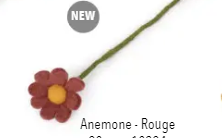 Anemone Faux Flower -  Rouge