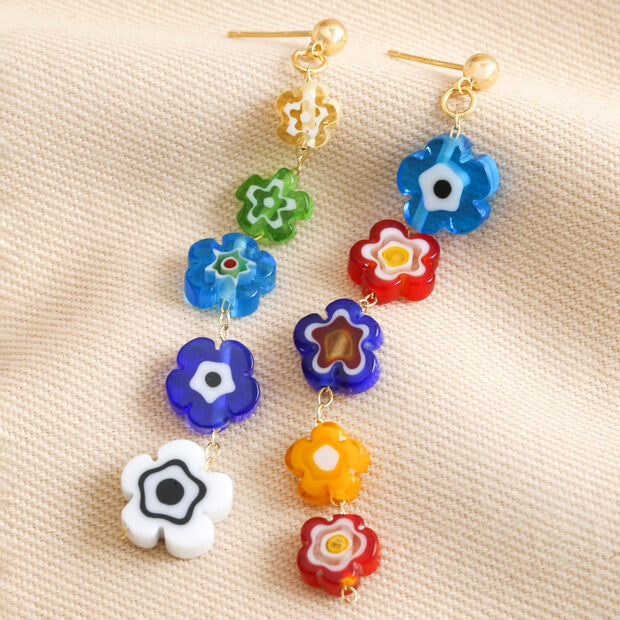 Millefiori earrings deals