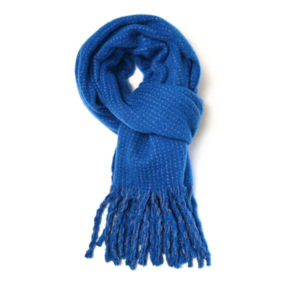Chunky Dots Winter Scarf -Royal