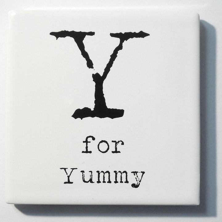 Letter Ceramic Coasters - Y For...