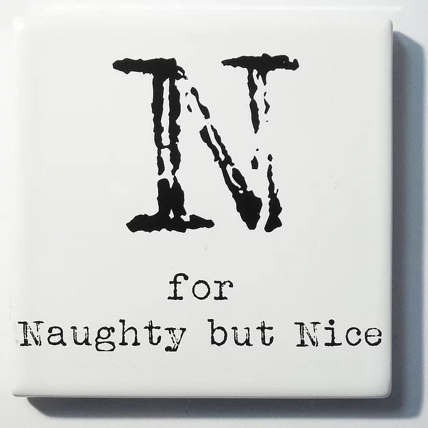 Letter Ceramic Coasters - N For...