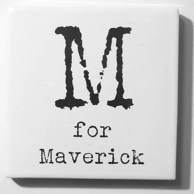 Letter Ceramic Coasters - M For...