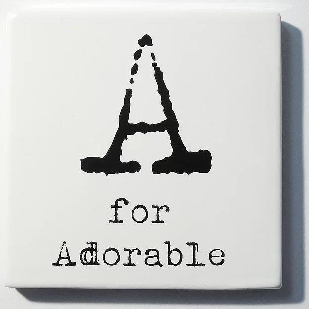 Letter Ceramic Coasters A For......