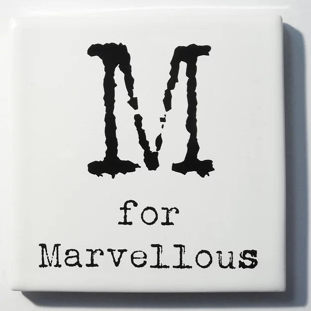 Letter Ceramic Coasters - M For...