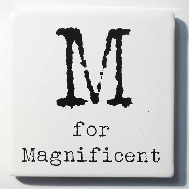 Letter Ceramic Coasters - M For...