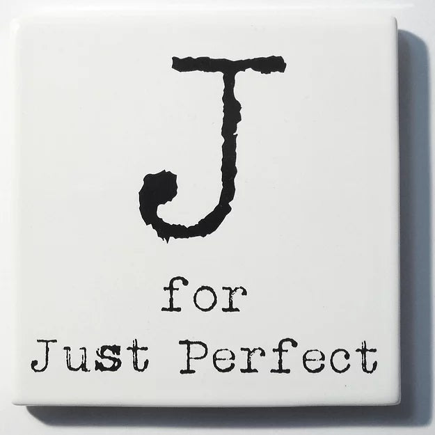 Letter Ceramic Coasters - J For...