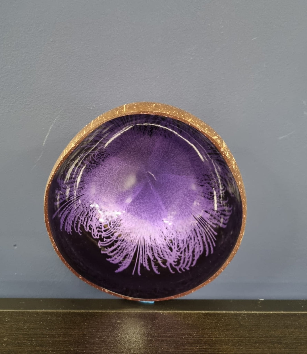 Coconut Bowl - Purple Feather