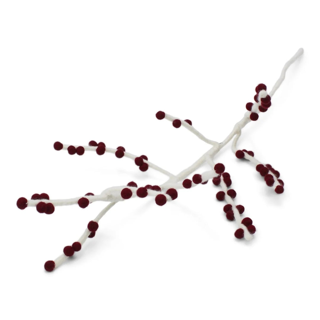 Faux Winter Branch with Red Berries