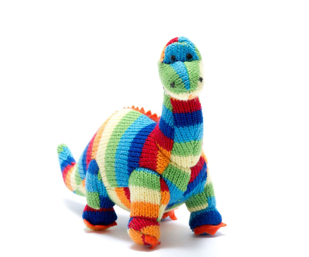 Diplodocus Baby Rattle - Bold Stripe