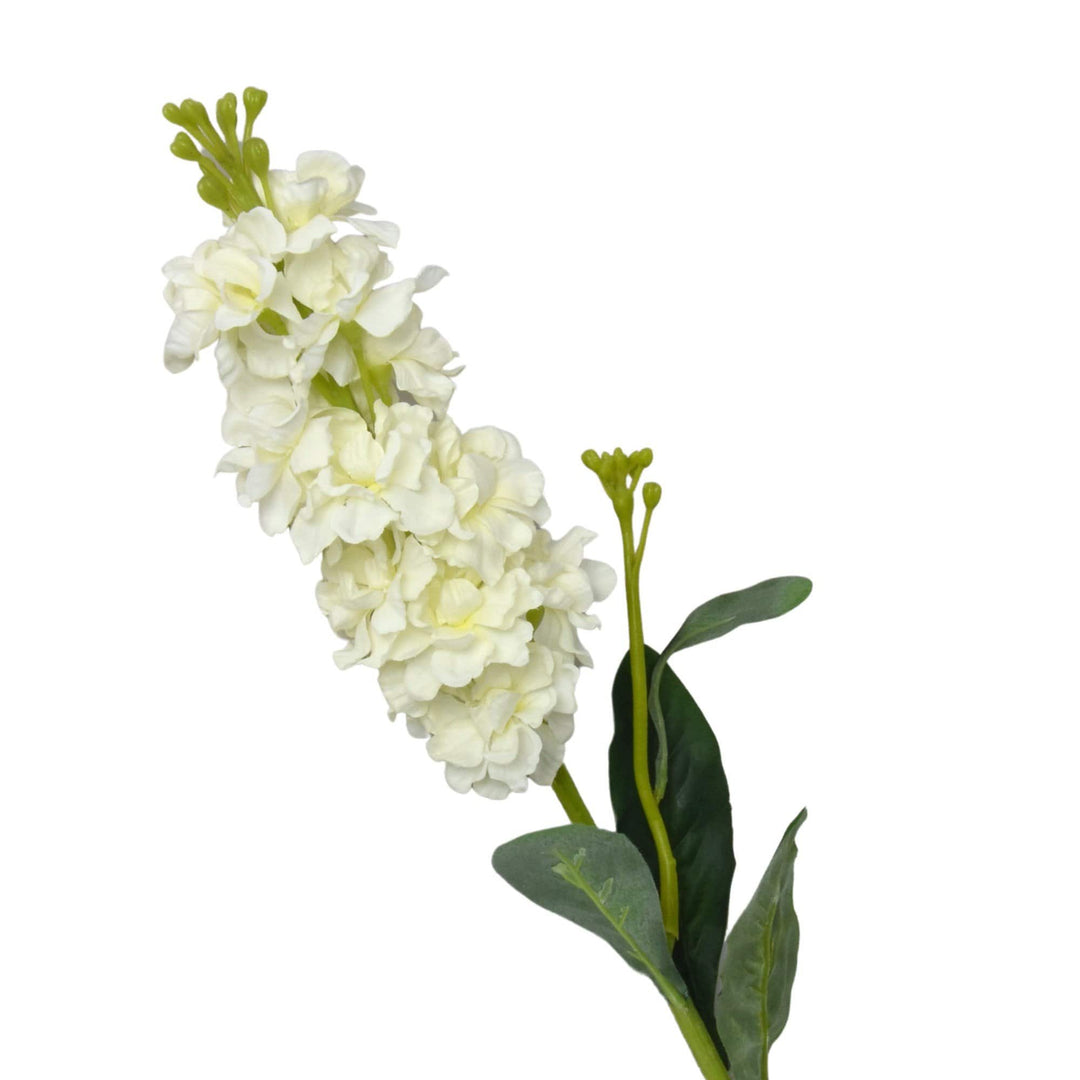 Delphinium Single Stem Faux Flower - Cream