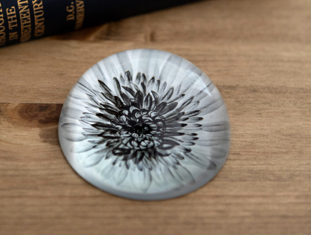 Glass Paper Weight - Dahlia