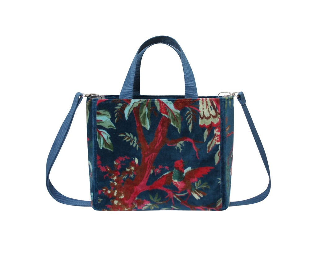Eden Velvet Tote Bag -Teal