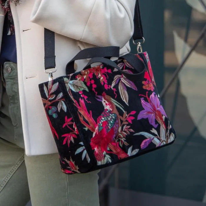 Eden Velvet  Tote Bag - Black