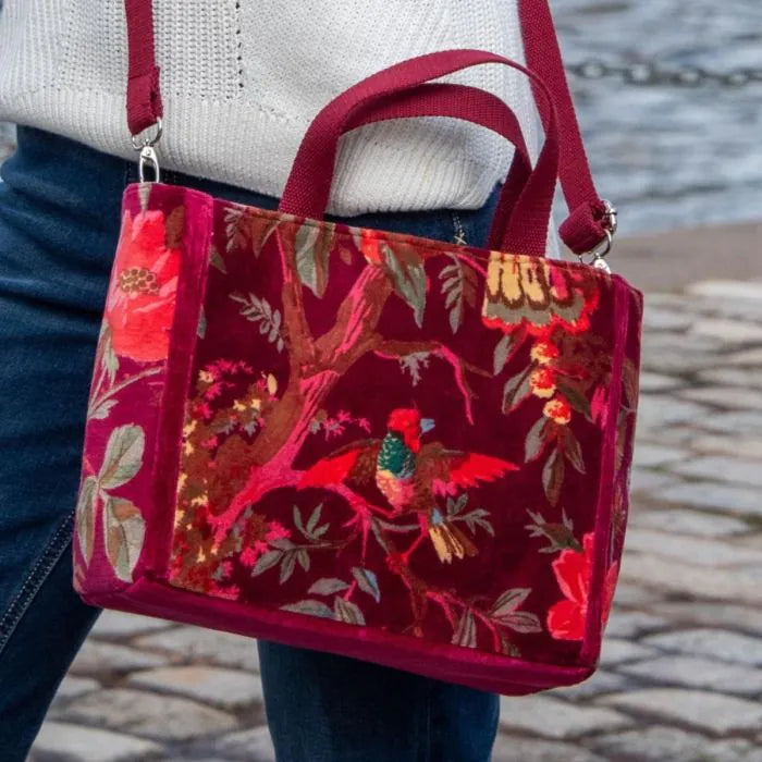 Red velvet tote bag hotsell