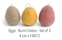Muted Colour Felt Eggs