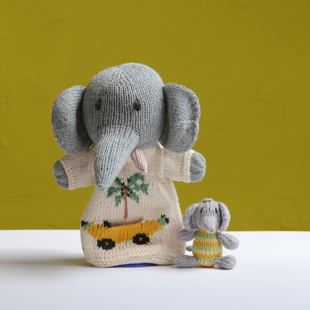 Pocket Pal Elephant Cotton Hand Puppet