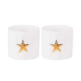 Gold Star Tea Light Holder - 2Pcs
