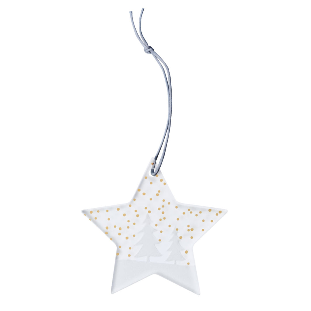 Iced Star Hanging Decoration -Fir Trees