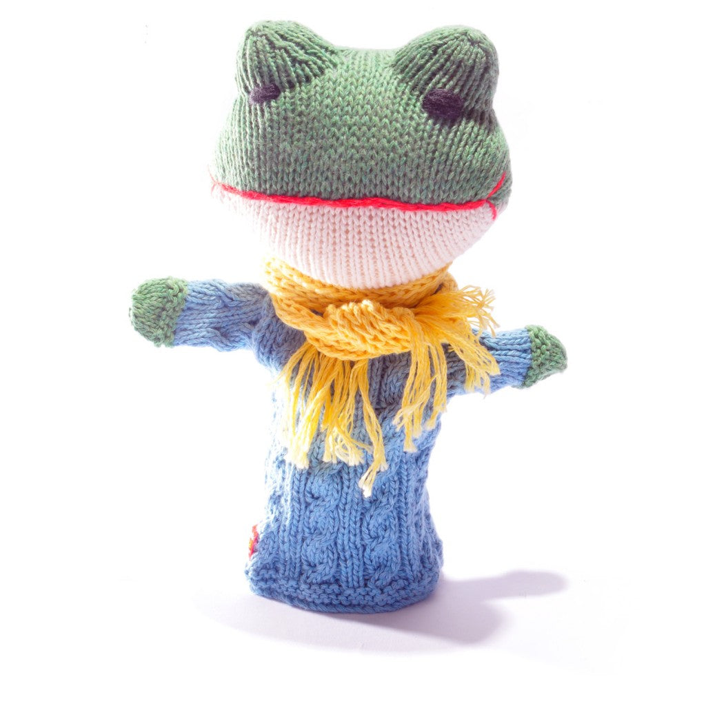 Frog Hand Puppet In Organic Cotton
