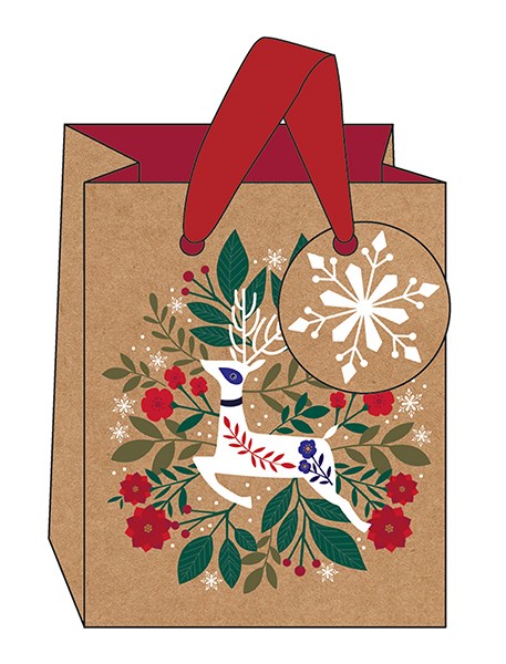 Reindeer Gift Bag - Small