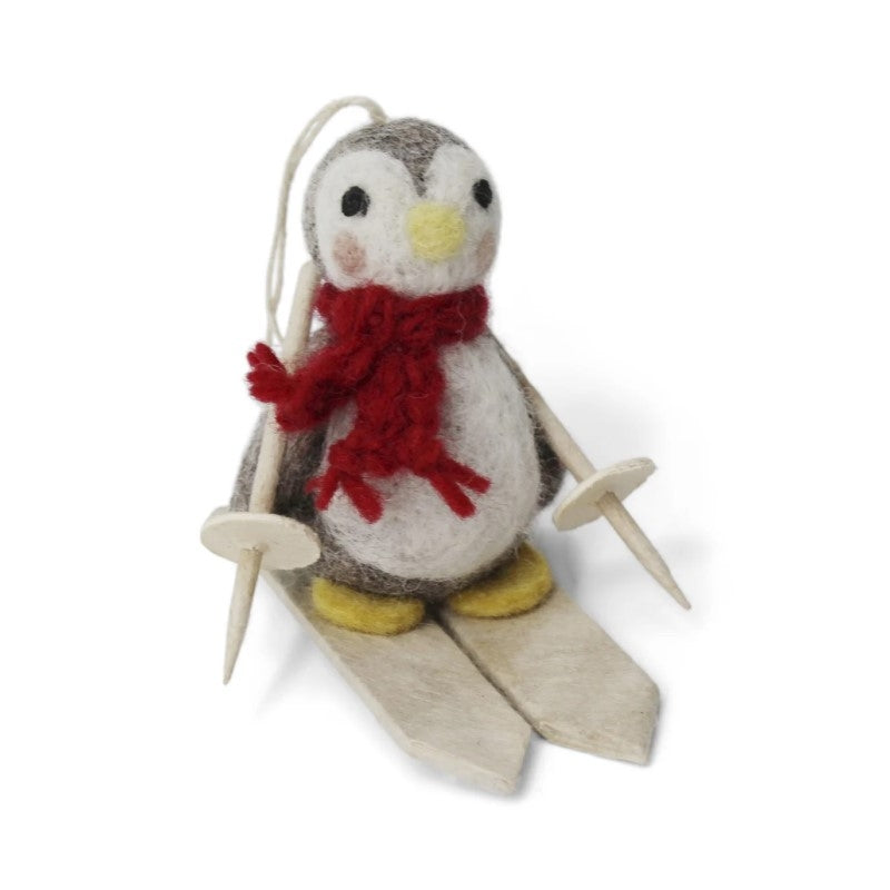 Penguin on Skis