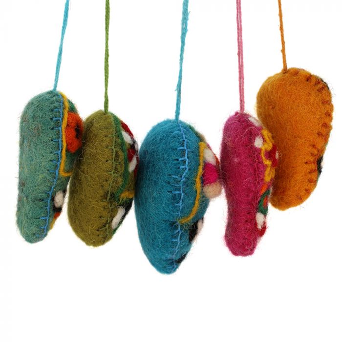 Sugar Skull Felt Hanging Decoration