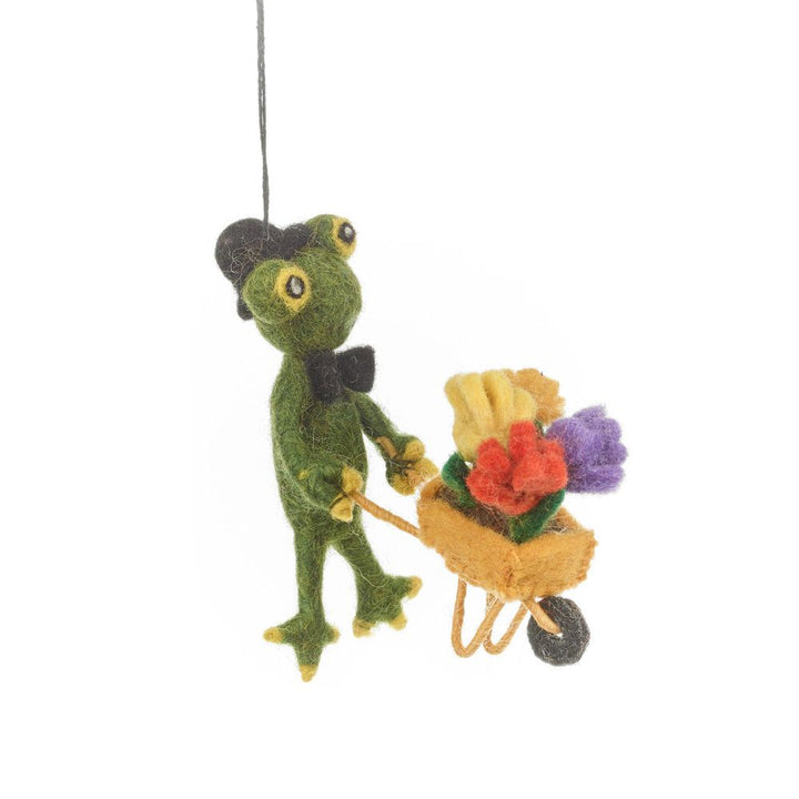Fletcher The Florist Frog Felt Hanging Decoration