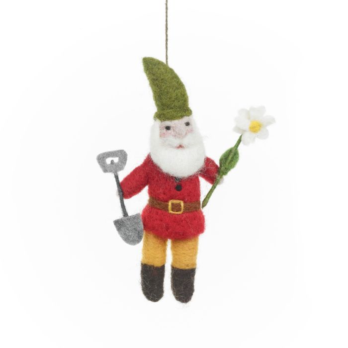 Gilbert The Garden Gnome Felt Hanging Decoration