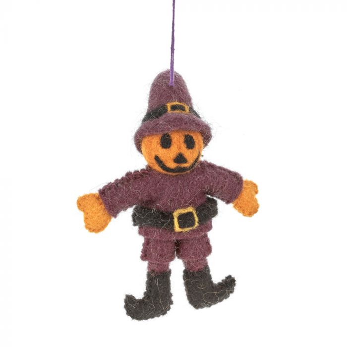 Jack The Pumpkin Felt Hanging Decoration