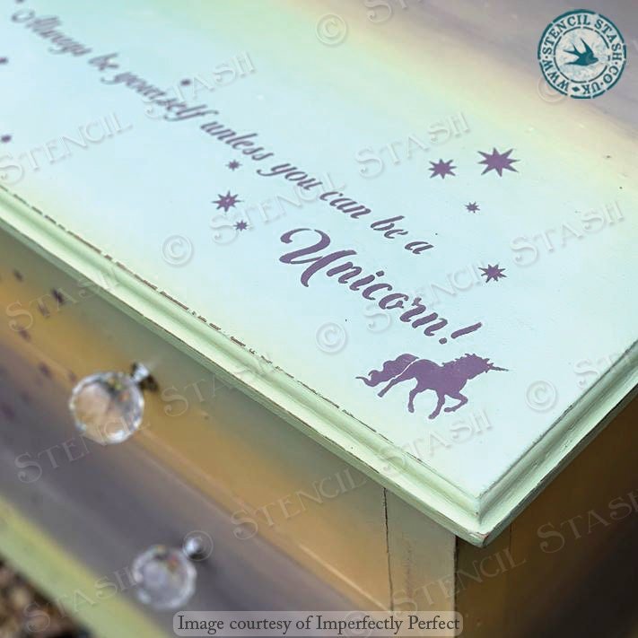 Unicorn Quote Stencil