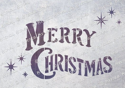 Merry Christmas Stencil