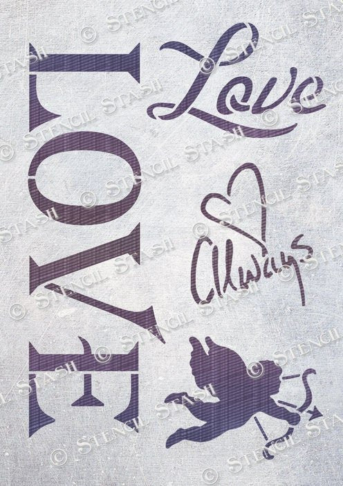 Love Always Set Stencil