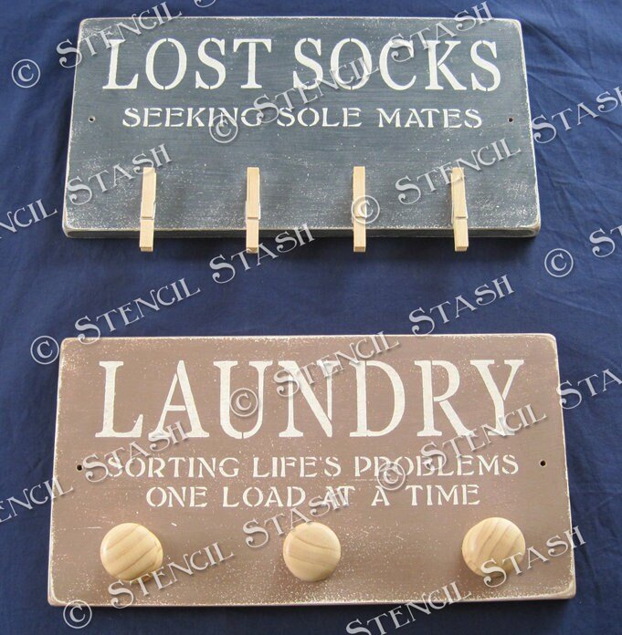 Laundry Signs Stencil