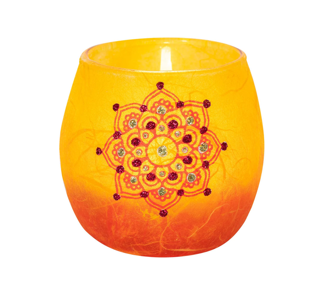 Mandala Glowpot - Orange