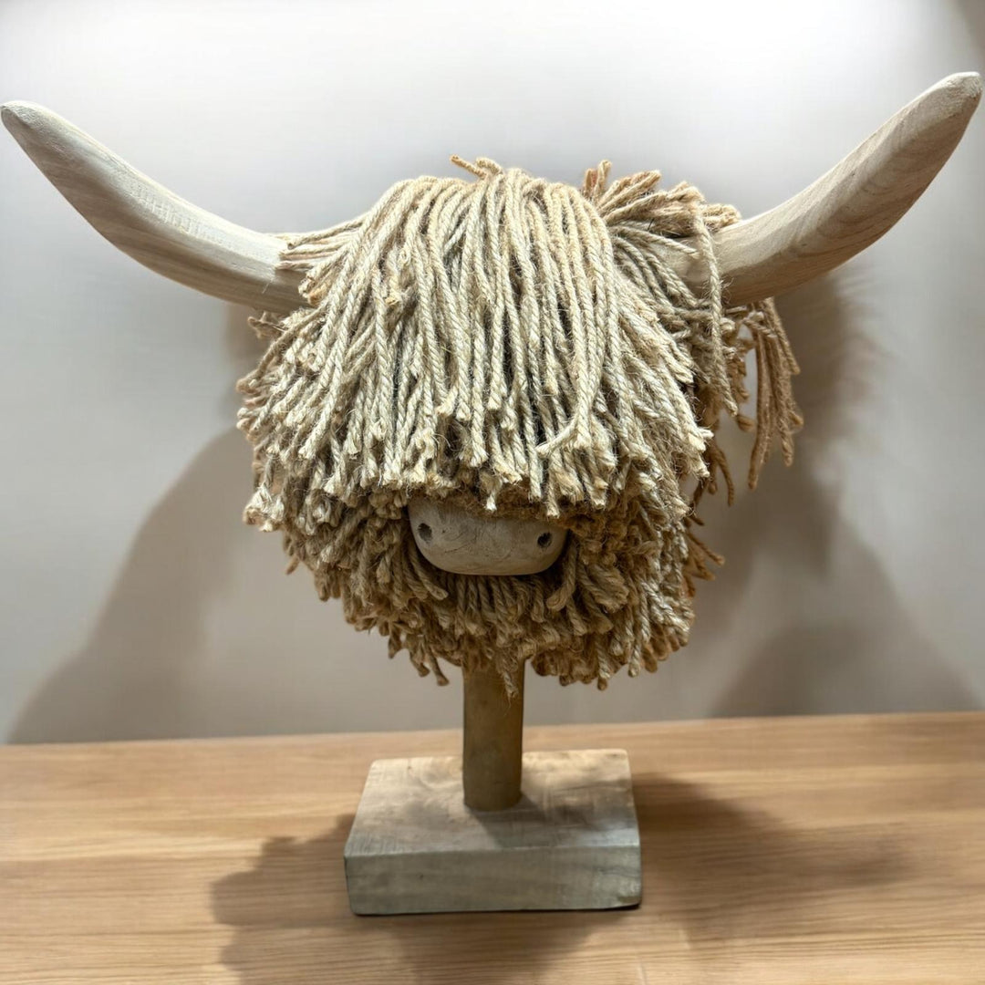 Elspeth Natural Jute Highland Cow - Small