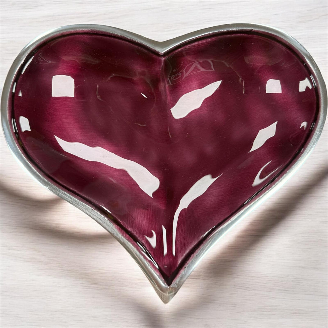 Heart Dish Large- Aubergine