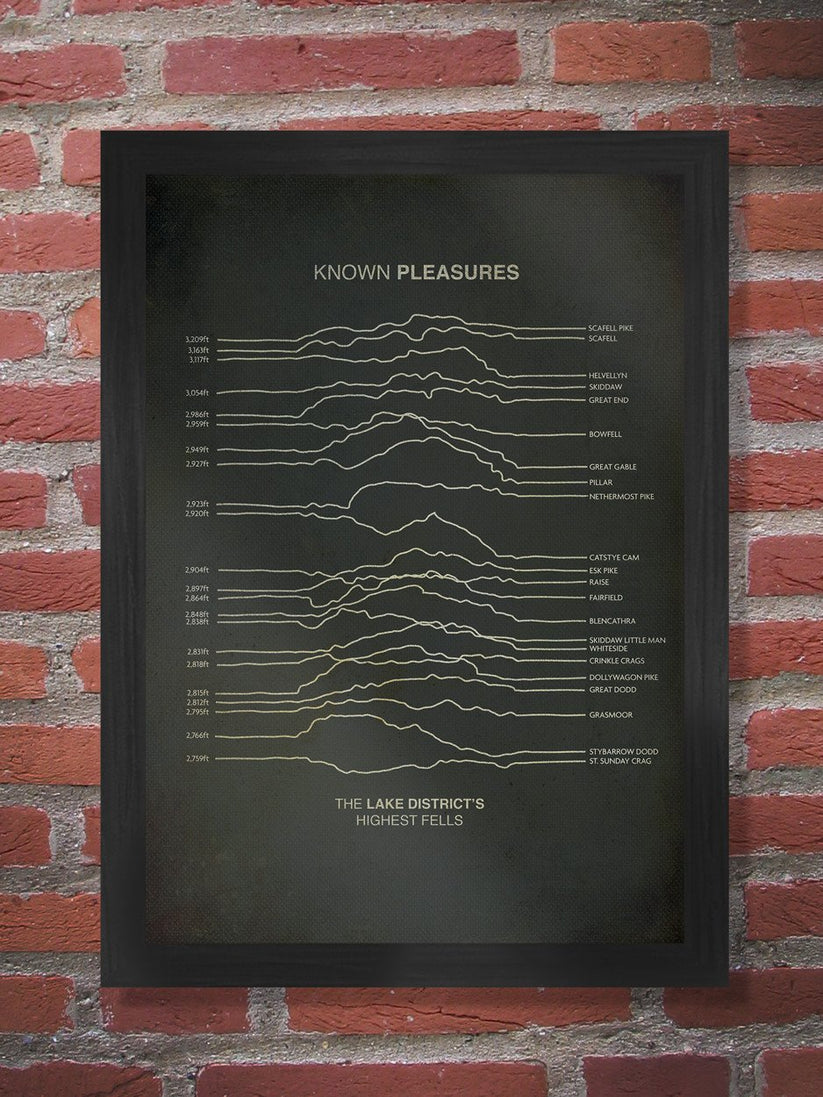 Known Pleasures - Lake District A3 Poster Print