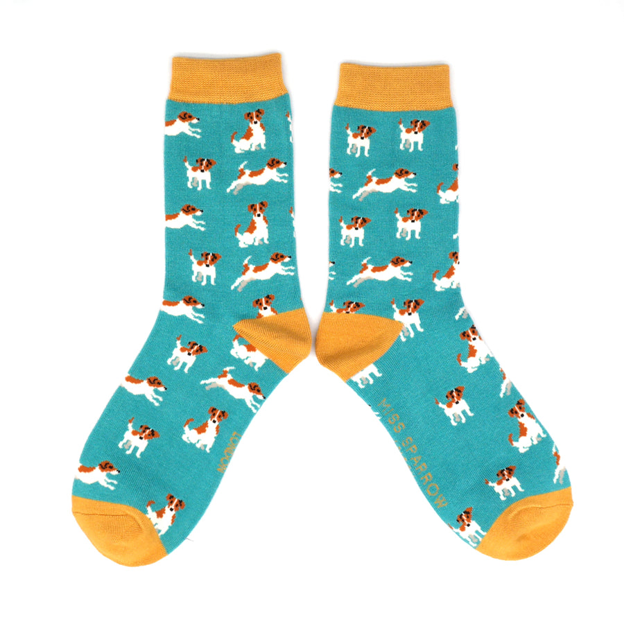 Ladies Bamboo Socks - Jack Russells