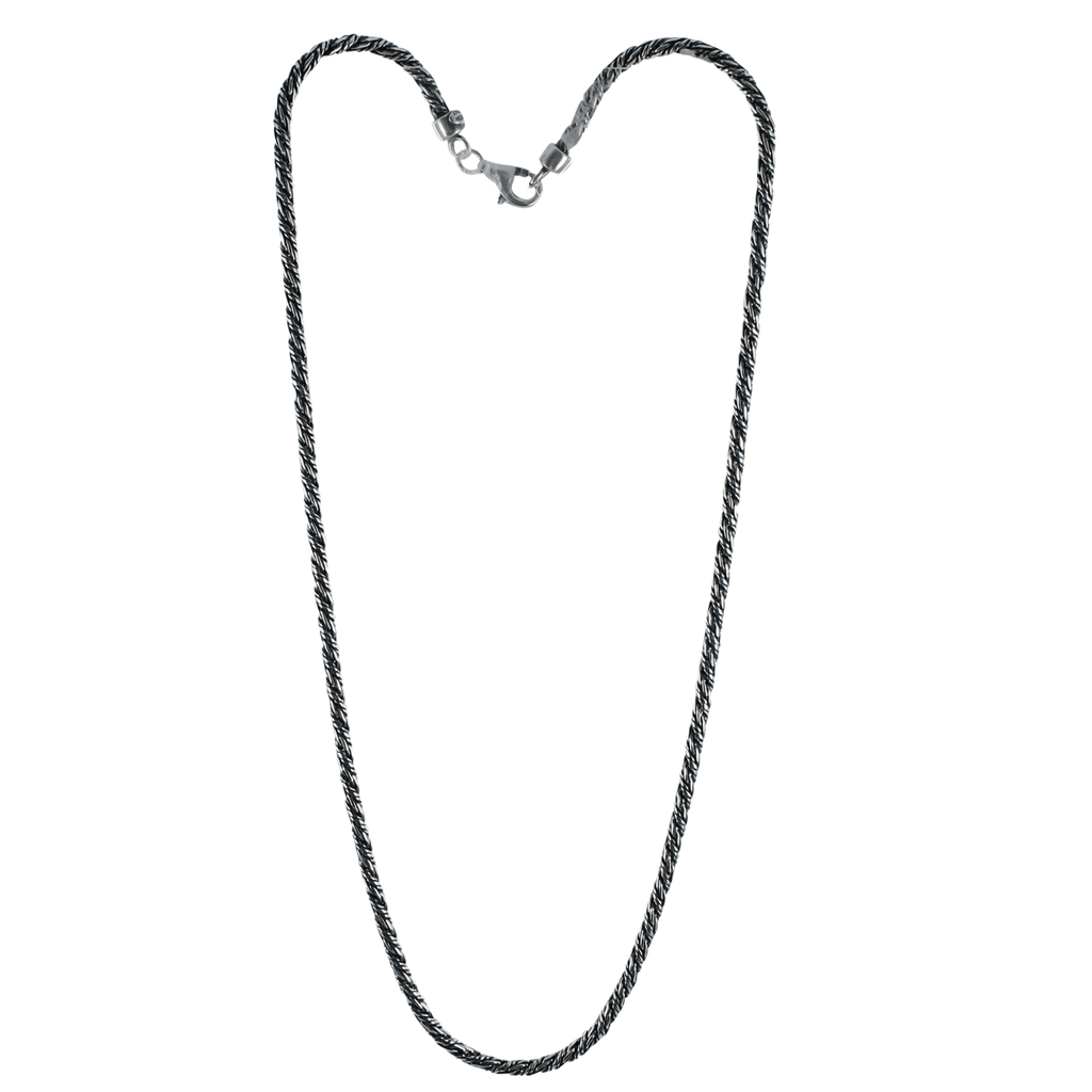 Men's Fox Tail Sterling Silver Necklace
