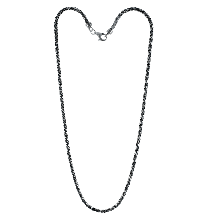 Men's Fox Tail Sterling Silver Necklace