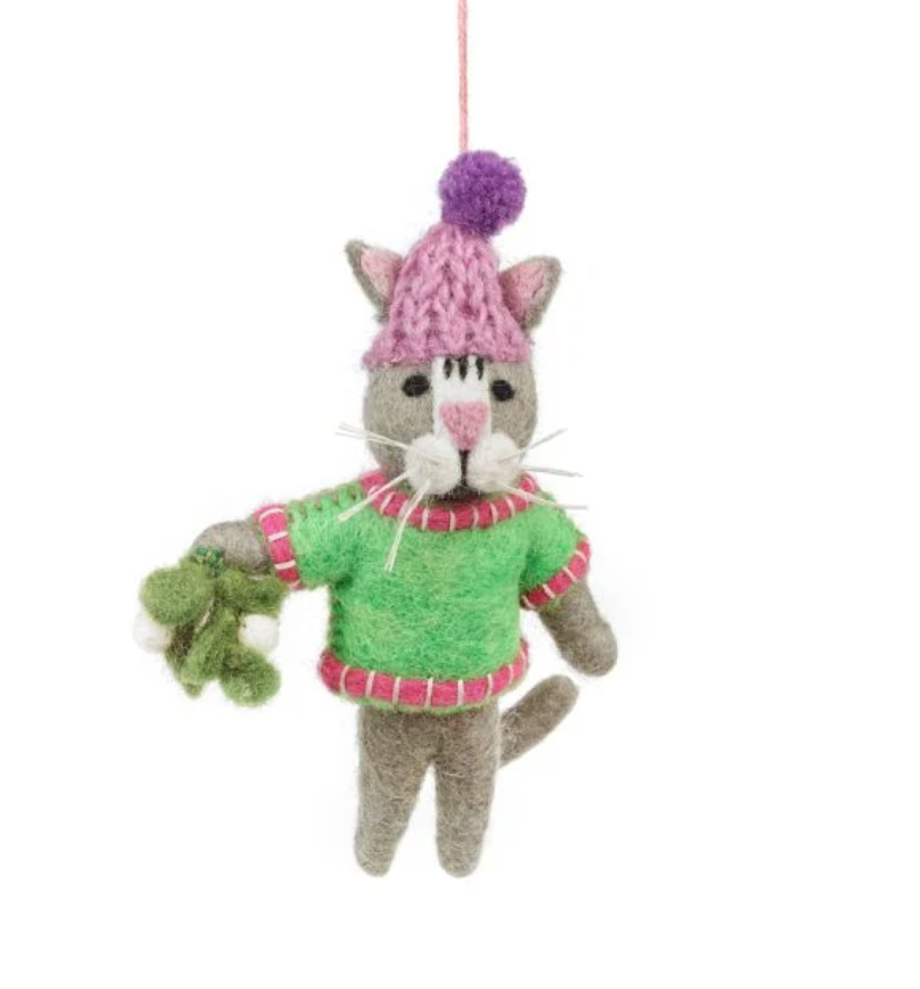 Mistletoe Meows Hanging Decoration