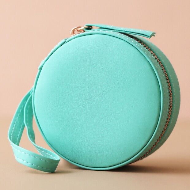 Round Jewellery Case - Green