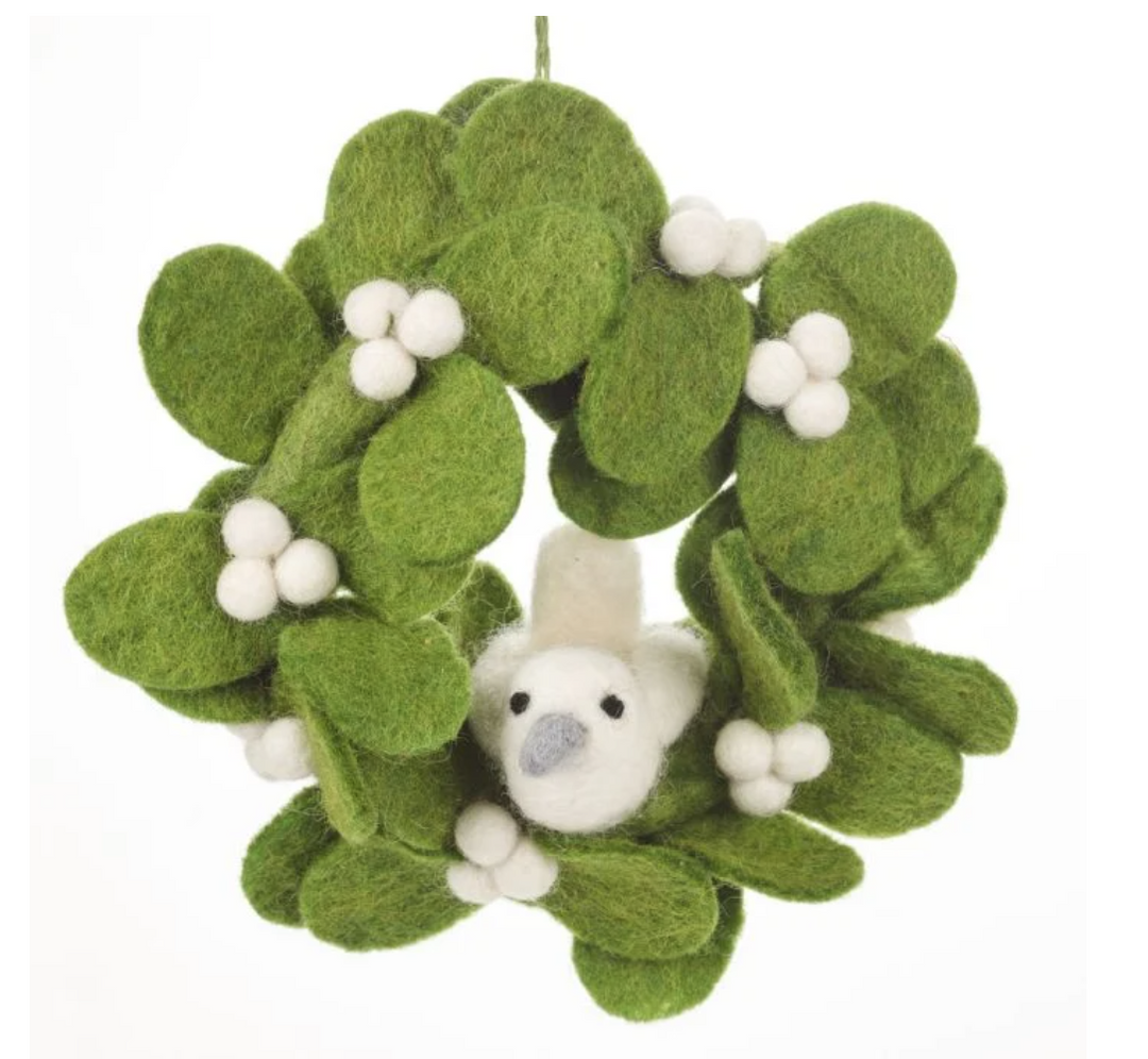 Mistletoe Mini Wreath Hanging Decoration