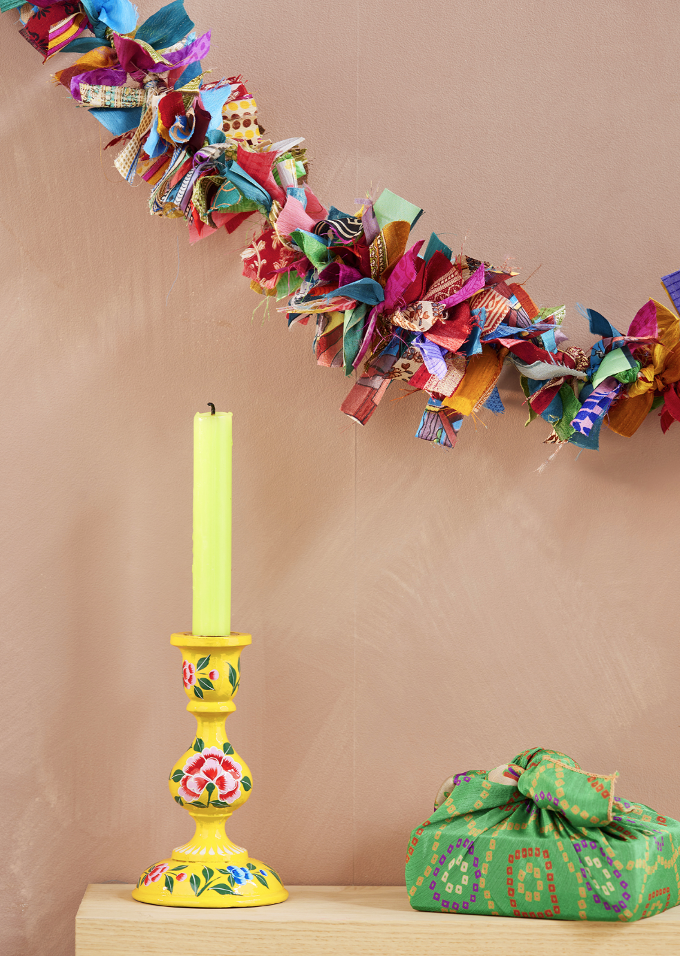 Recycled Sari Fabric Eco Tinsel/Garland - Multicoloured