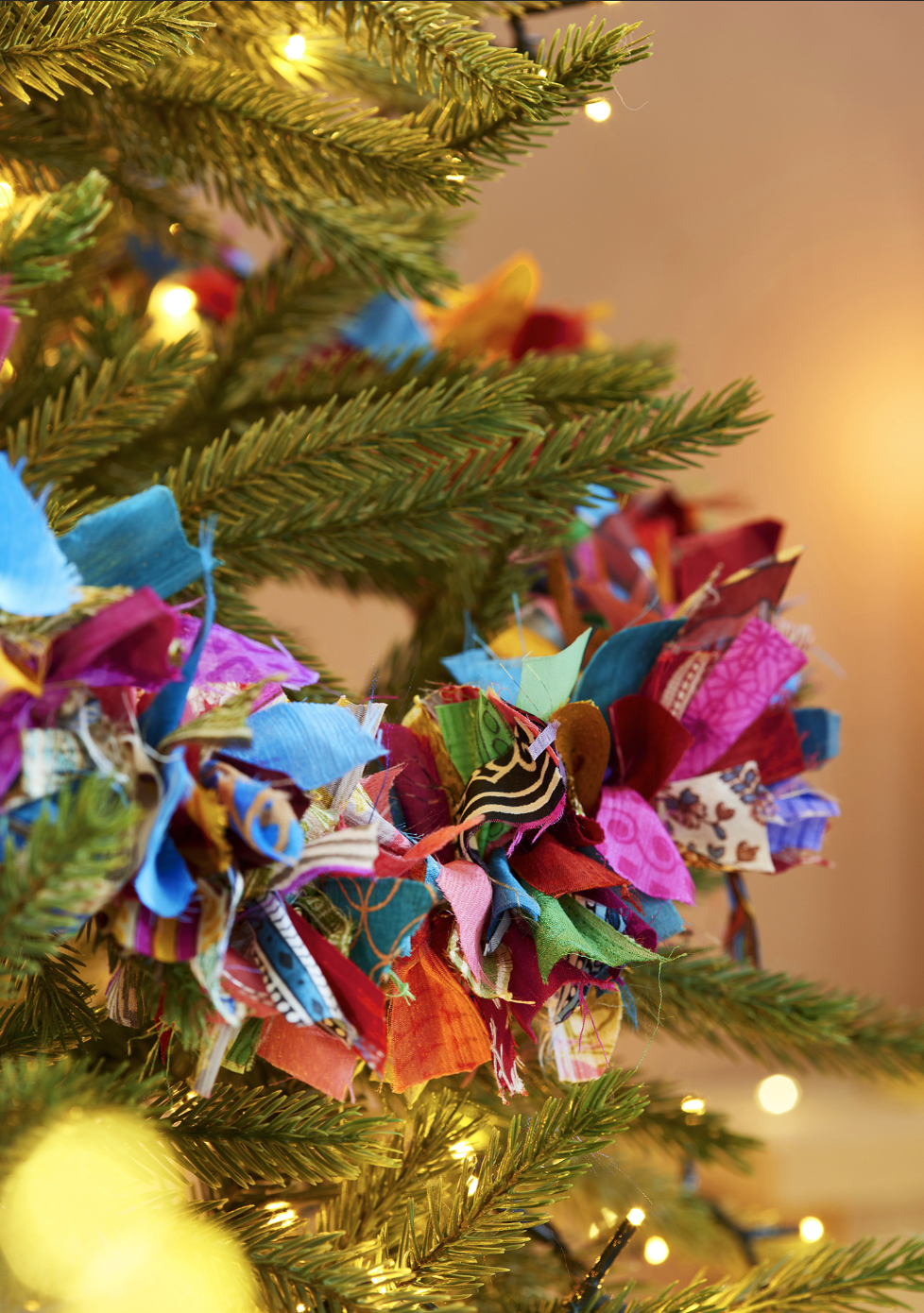 Recycled Sari Fabric Eco Tinsel/Garland - Multicoloured