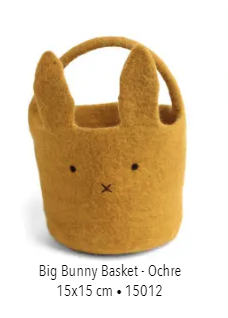 Big Bunny Basket - Mustard Yellow