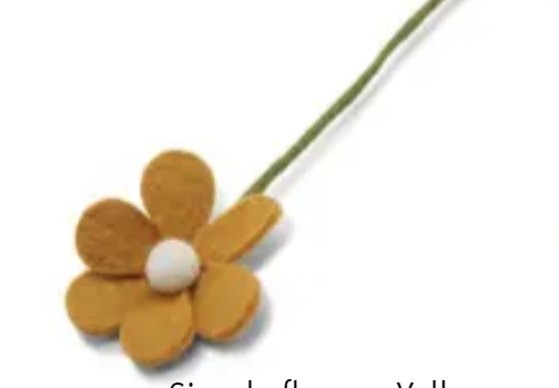 Simple Faux Flower -  Mustard Yellow